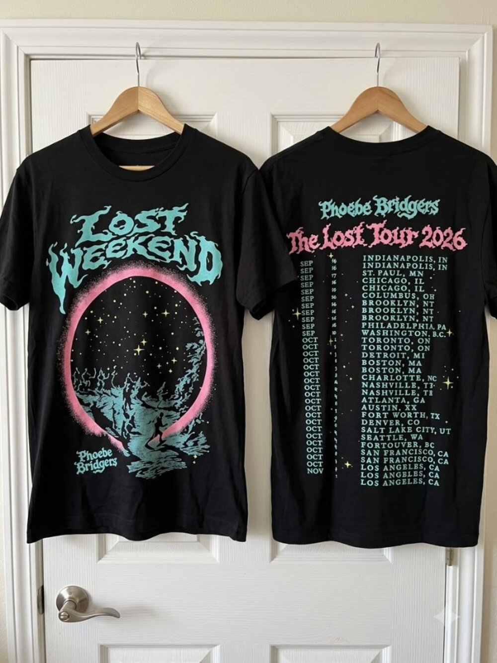 Phoebe Bridgers "The Lost Tour 2026" Tshirt